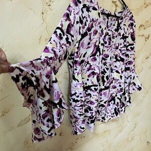 💖🌸 Floaty Pink & Purple Blouse 🌸💖🔥